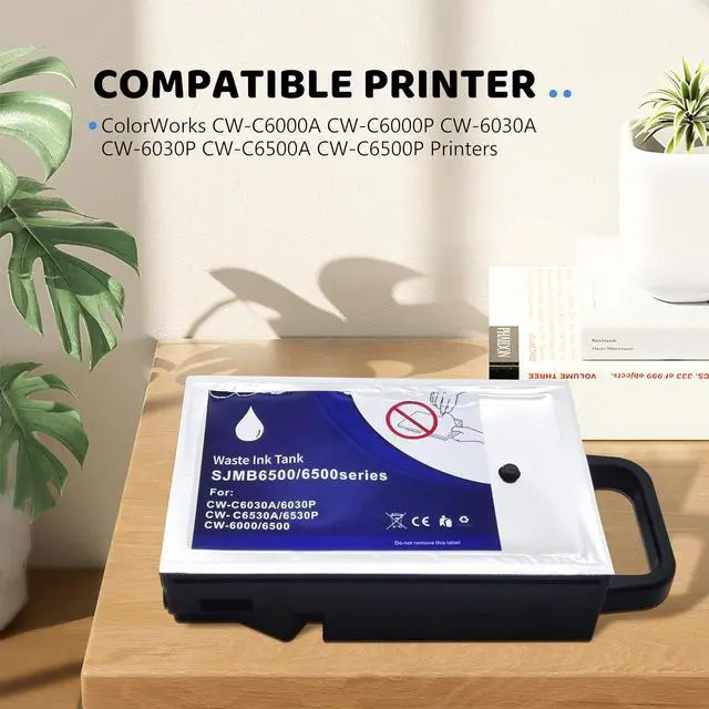 Alt view image 2 of 7 - Aomya SJMB6500 Maintenance Cartridges Compatible with ColorWorks CW-C6000A CW-C6000P CW-6030A CW-6030P CW-C6500A CW-C6500P Printer,SJMB 6000 6500 Ink Maintenance Box,2 Pieces