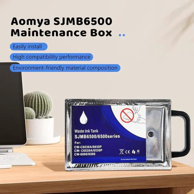 Alt view image 3 of 7 - Aomya SJMB6500 Maintenance Cartridges Compatible with ColorWorks CW-C6000A CW-C6000P CW-6030A CW-6030P CW-C6500A CW-C6500P Printer,SJMB 6000 6500 Ink Maintenance Box,2 Pieces