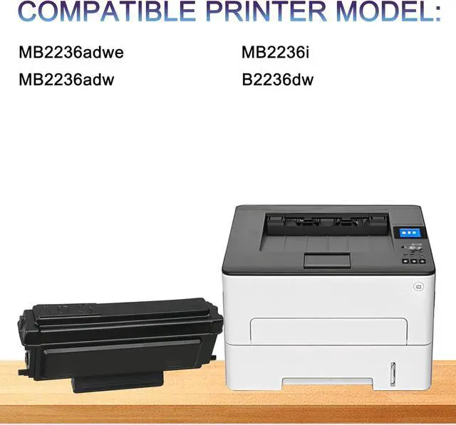 Alt view image 2 of 6 - B221H00 High Yield Toner Cartridge with Chip (1-Pack) - Lvan Compatible B221H00 Black Toner Cartridge Replacement for LMK MB2236adwe MB2236i MB2236adw B2236dw Printer