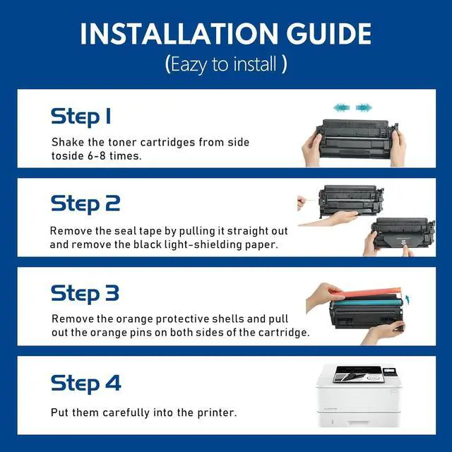 Alt view image 6 of 7 - DOSUM 148A Toner Cartridge Black (with Chip) - 2 Pack Replacement for HP 148A W1480A Toner Pro 4001 4101 MFP 4101fdw 4101fdn Pro 4001dw 4001dn 4001n Printer