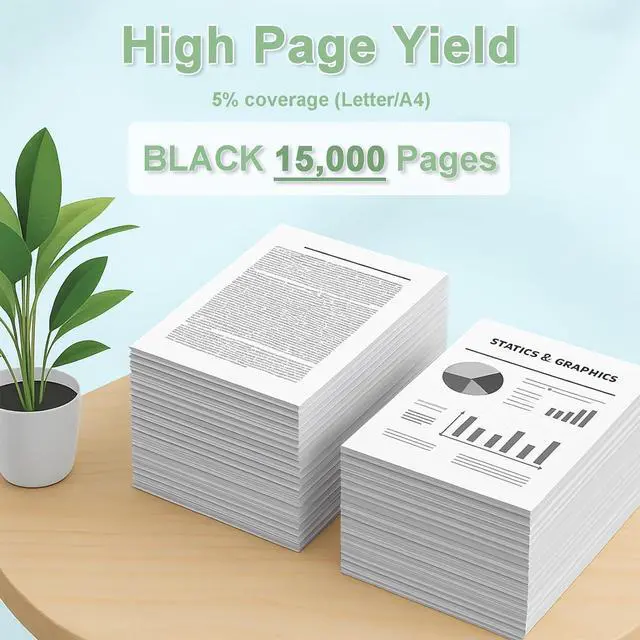 Alt view image 4 of 6 - 1 Pack 55B1H00 Black High-Yield Toner Cartridges (15000 Pages), Compatible with MS331dn/MS431dn/MX331adn/MX431adn Series Printers