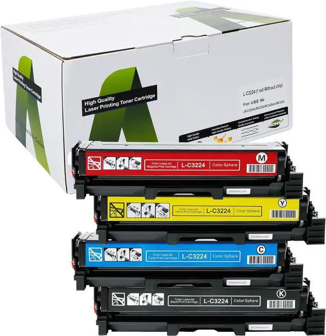 Main image of MC3224 MC3326 Toner Cartridges,Replacement C3210k0 C3210C0 C3210M0 C3210Y0 Ink for C3326dw C3224dw C3426dw MC3224i MC3426i MC3326i MC3224dwe MC3224adwe MC3326adwe (Without Chip)