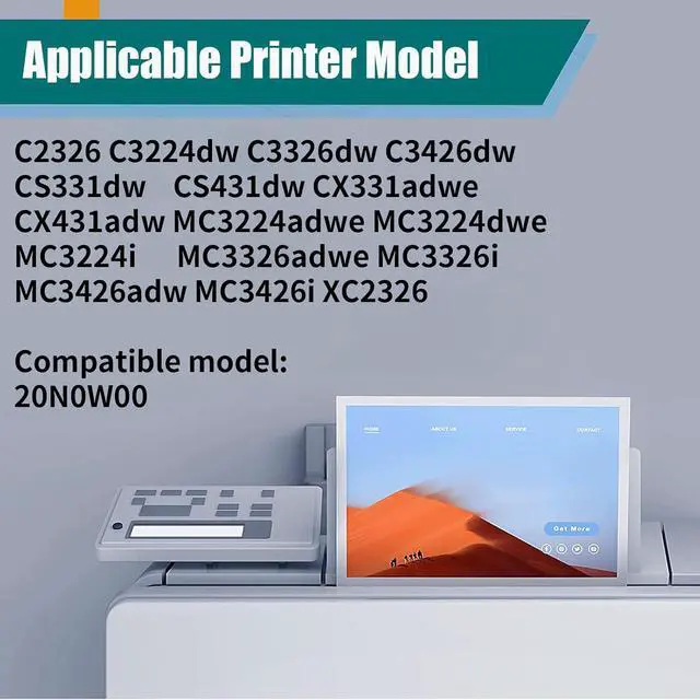 Alt view image 2 of 6 - 20N0W00 Waste Toner Box Compatible Replacement for Lexmark 20N0W00 for C2326 C3224dw C3326dw C3426dw CS331dw CS431dw CX331adwe CX431adw Printers (2Pack)