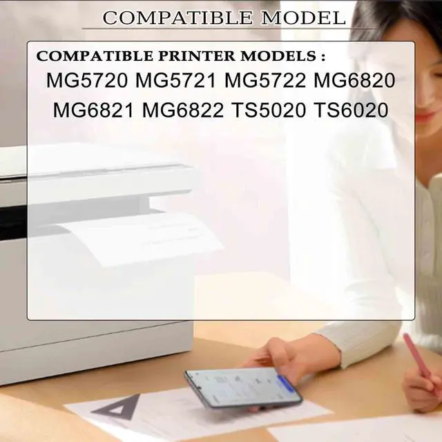 Alt view image 2 of 7 - Compatible QY6-0089 (QY60089) Printer Head Replacement for Canon MG5720 MG5721 MG5722 MG6820 MG6821 MG6822 TS5020 TS6020 Printer 1 Pack