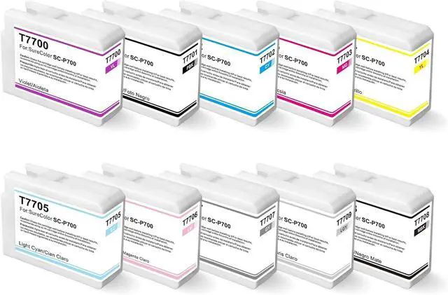 Main image of T770 10-Pack Compatible Ink Cartridge Replacement for SureColor P700 SC-P700 Printer