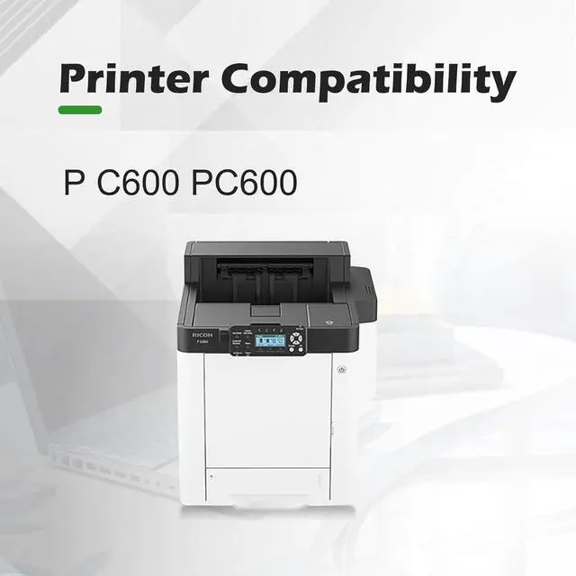 Alt view image 2 of 7 - P C600 PC600 High Yield Toner Cartridge Compatible for Ricoh P C600 PC600 Toner use for Ricoh Savin Lanier P C600 PC600 Printer 408310 408311 408312 408313