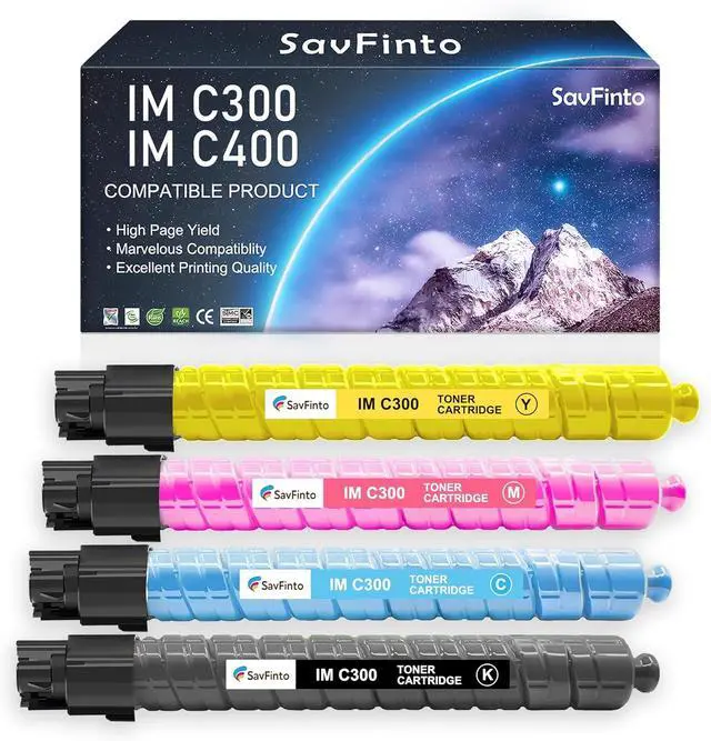 Main image of IM C300 IM C400 IMC300 IMC400 Toner Cartridge Replacement for 842378 842379 842380 842381 for Ricoh Lanier Savin IM C300F IM C400F C400SF IMC300F IMC400F IMC400SF Printer (BCMY, 4-Pack)