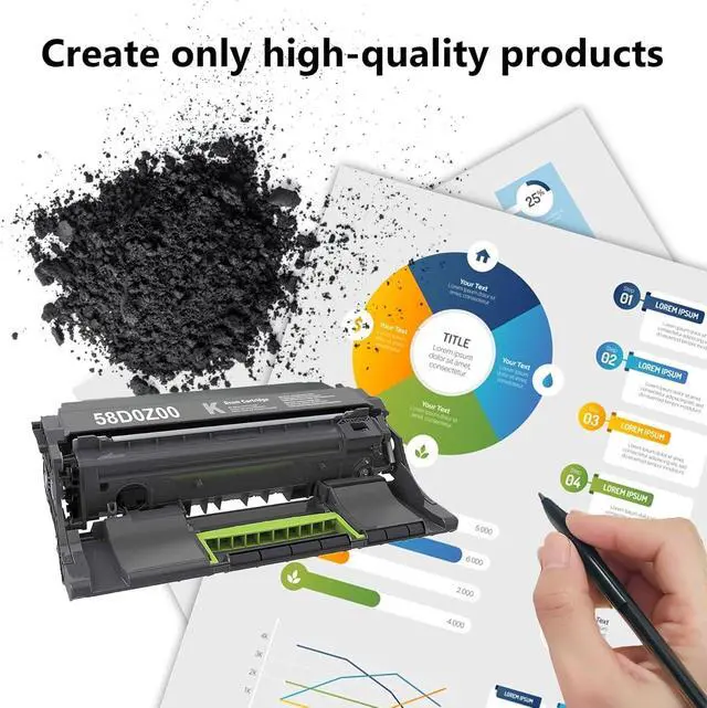 Alt view image 5 of 6 - 58D0Z00 Imaging Unit Compatible Replacement for Lexmark 58D0Z00 Drum Unit for B2865dw MS821dn MS821n MS823dn MS825dn MS826de MS725dvn MX721ade MX722ade MX822ade MX826ade Printer [150,500 Pages]