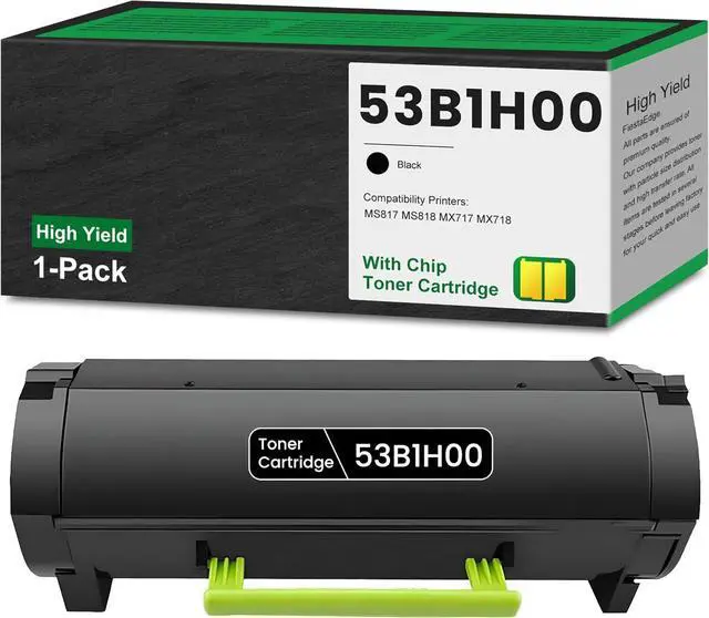 Main image of Remanufactured 53B1H00 MS817 MS818 High Yield 1-Pack 53B1H00 Black Toner with Chip Replacement for Lexmark 53B1H00 Toner for MS817dn MS817n MS818dn MS818n MX717 MX718 MX717de Printer Toner