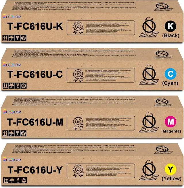Main image of TFC616U T-FC616U Toner Cartridges Compatible for Toshiba T-FC616U T-FC616U-K T-FC616U-C T-FC616U-M T-FC616U-Y Replacement for Toshiba E-Studio 5516AC 5516ACT 6516AC 6516ACT 7516AC 7516ACT Printer