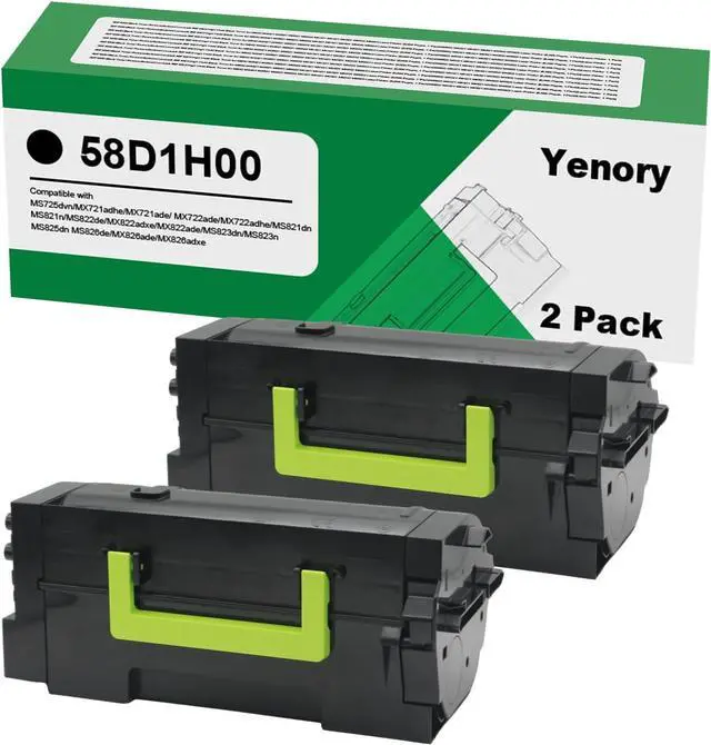 Main image of 58D1H00 Black High Yield Toner Cartridge Replacement for Lexmark 58D1H00 58D1U00 58D1000 58D1X00 Toner Cartridge for MS725 MS821 MS822 MS823 MS824 MS825 MS826 MX721 MX722 MX725 MX822 MX824 Printer
