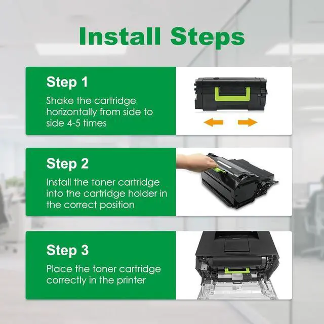 Alt view image 6 of 7 - 58D1H00 Black High Yield Toner Cartridge Replacement for Lexmark 58D1H00 58D1U00 58D1000 58D1X00 Toner Cartridge for MS725 MS821 MS822 MS823 MS824 MS825 MS826 MX721 MX722 MX725 MX822 MX824 Printer