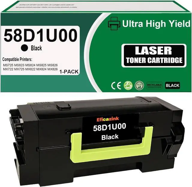 Main image of 58D1U00 Ultra High Yield Toner Cartridge Compatible for MS725dvn MS823n MS823dn MS825dn MS826de MX722ade MX722adhe MX725adve MX822ade MX822adxe MX826ade MX826adxe Printers (1 Black)