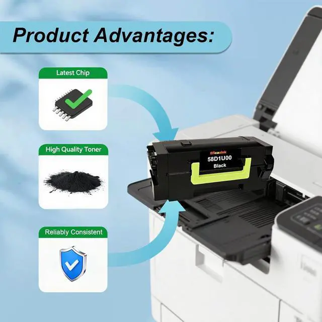 Alt view image 4 of 7 - 58D1U00 Ultra High Yield Toner Cartridge Compatible for MS725dvn MS823n MS823dn MS825dn MS826de MX722ade MX722adhe MX725adve MX822ade MX822adxe MX826ade MX826adxe Printers (1 Black)