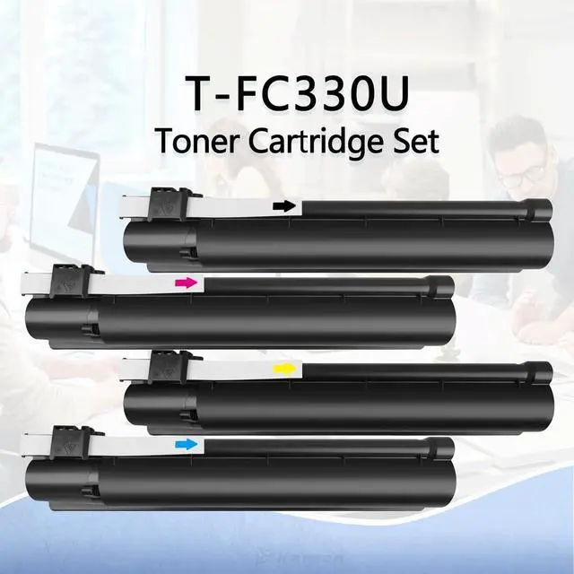 Alt view image 4 of 7 - KANTEN TFC330U T-FC330U Toner Cartridge Compatible for Toshiba E-Studio 330AC E-Studio 400AC Printer(Black Cyan Yellow Magenta)