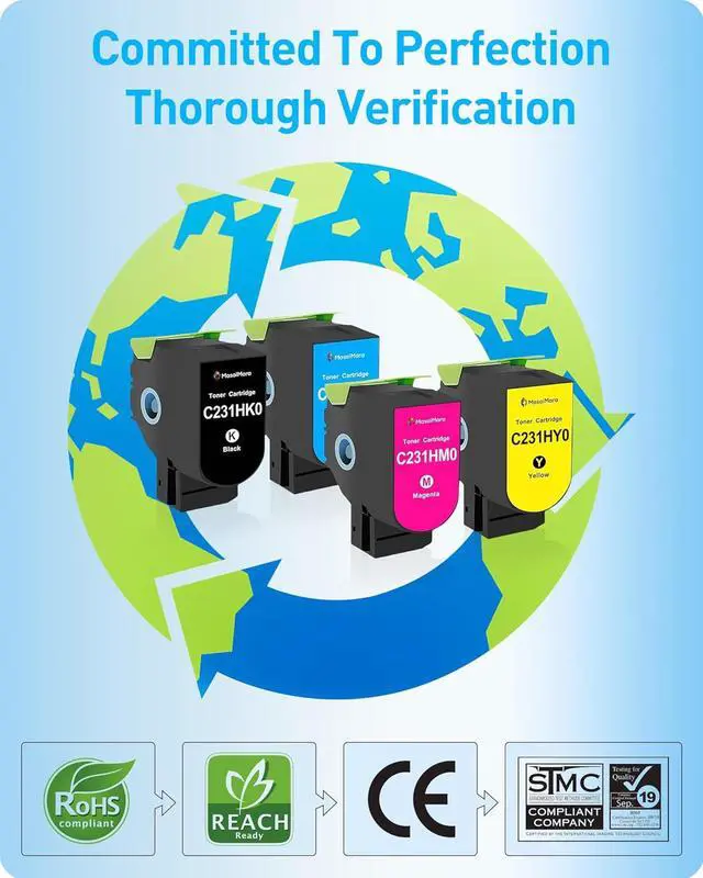 Alt view image 4 of 7 - MasaiMara C231H C2325H Compatible Toner Cartridges for Lexmark C2325 C2325dw C2425 C2425dw C2535 C2535dw MC2640 MC2640adwe MC2535 MC2535adwe MC2425 MC2425adw MC2325 MC2325adw Printer