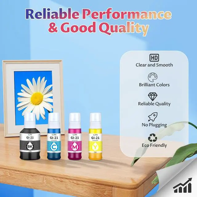 Alt view image 4 of 7 - GI-21 Ink Refill Bottles G3270 G3290 G4270 G4280 Ink Refill Compatible with 21 GI-21 GI21 Ink Refill Bottles for MegaTank G3270 G3290 G4270 G4280 G1220 G3260 G2270 G2260 G1230 G3262 G3272 Printer