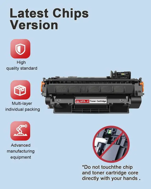 Alt view image 4 of 7 - GPR-41 Black High-Yield Toner Cartridge 1-Pack Replacement for Canon GPR-41 Toner Cartridge for ImageRUNNER LBP3470 LBP3480 LaserCLASS 650i Printer.