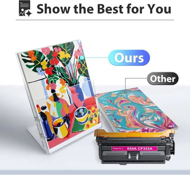 Alt view image 4 of 7 - 654A Magenta Toner Cartridges 1 Pack High Yield Replacement for HP 654A CF333A Toner Cartridge Color Enterprise M651n M651dn M651xh Printer