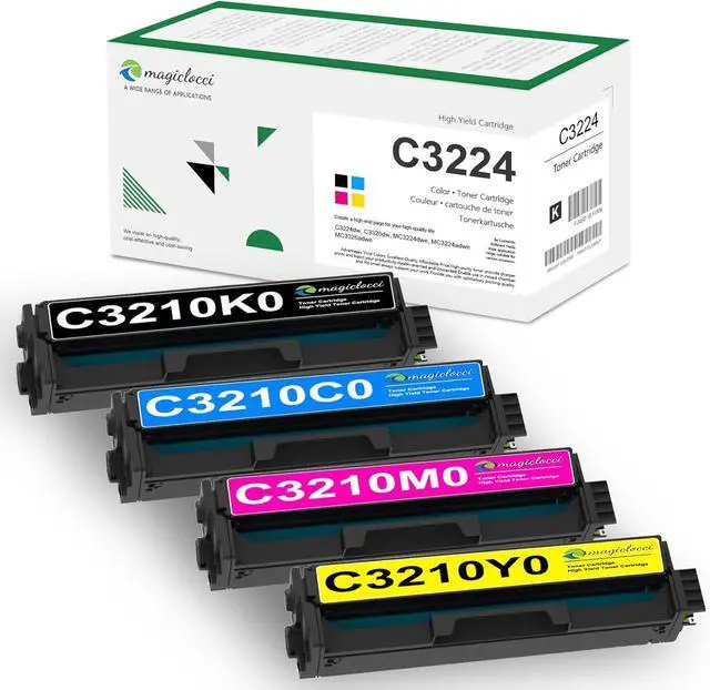 Main image of C3224/MC3326 Toner Cartridge Set (4 Pack, BK/C/M/Y) Compatible Replacement for Lexmark C3210K0 C3210C0 C3210M0 C3210Y0 Toner Work for C3224 MC3426 MC3326 C3326 C3426 MC3224 Printer