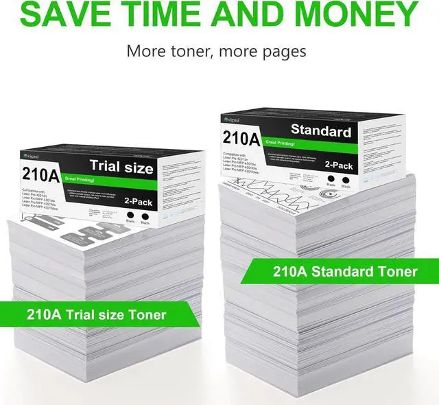 Alt view image 3 of 7 - 210A Black Toner Cartridge Replacement for HP 210A W2100A for Laser Color MFP 4301fdw 4301fdn Pro 4201dw 4201dn Series Printer Toner (2 Black)