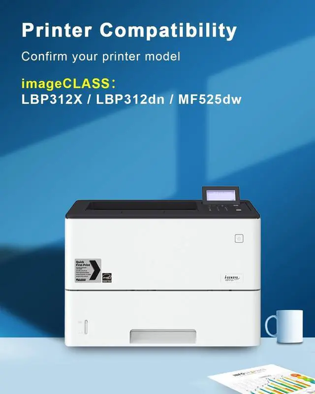 Alt view image 2 of 7 - 041 High-Yield Black Toner Cartridge 1-Pack Replacement for Canon 041 Toner Cartridge for imageCLASS LBP312X LBP312dn MF525dw Printers