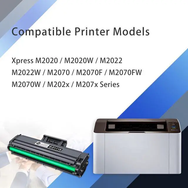 Alt view image 2 of 7 - MLT-D111S D111S Black Toner Cartridge Replacement for Samsung D111S MLT-D111S 111S Toner for Xpress M2020 M2020W M2022 M2022W M2070 M2070F Printer Toner (1-Pack)