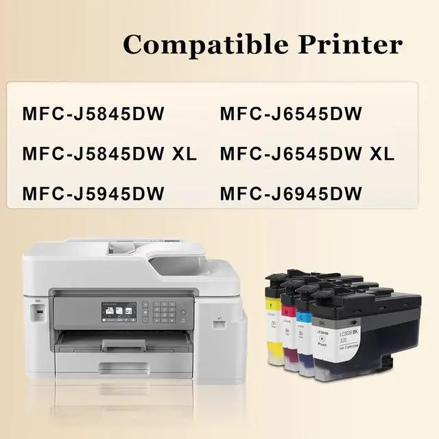 Alt view image 2 of 6 - LC3039 Ultra High Yield Ink Cartridges(8Pack,2Black/2Cyan/2Magenta/2Yellow) - Loets Compatible LC3039XXL Ink Cartridges Replacement for Brother LC3039 Ink MFC-J5845DW MFC-J5945DW MFC-J6945DW Printer