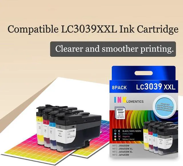 Alt view image 5 of 6 - LC3039 Ultra High Yield Ink Cartridges(8Pack,2Black/2Cyan/2Magenta/2Yellow) - Loets Compatible LC3039XXL Ink Cartridges Replacement for Brother LC3039 Ink MFC-J5845DW MFC-J5945DW MFC-J6945DW Printer