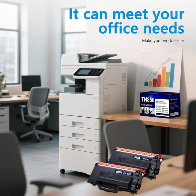 Alt view image 6 of 7 - TN850 High Yield Toner Cartridge Black 2-Pack Replacement for Brother TN-850 TN 850 Toner for HL-L6200DWT L5200DW L5100DN MFC-L5800DW L5700DW L6700DW L6800DW Printer Up to 8,500 Pages