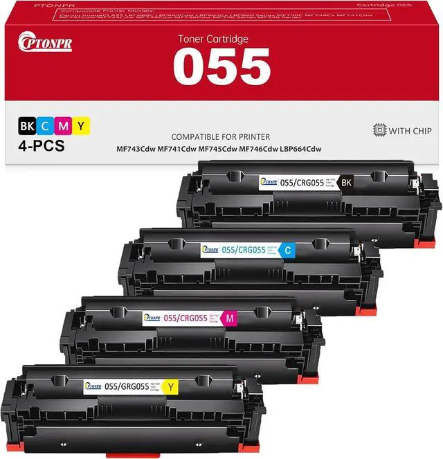Main image of 055 Toner Cartridge Set MF743Cdw MF741Cdw Replacement for Canon 055 Toner Cartridge Set CRG055 Color ImageCLASS MF743Cdw Color ImageCLASS MF741Cdw MF745Cdw MF746Cdw LBP664Cdw Printer-4 Pack