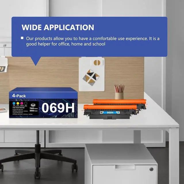 Alt view image 6 of 7 - 069H Toner MF753Cdw Toner Cartridges Replacement for Canon 069 069H Toner Cartridge Set for Color ImageCLASS Mf753cdw MF751cdw MF752cdw LBP674cdw MF753 Printer , 4-Pack