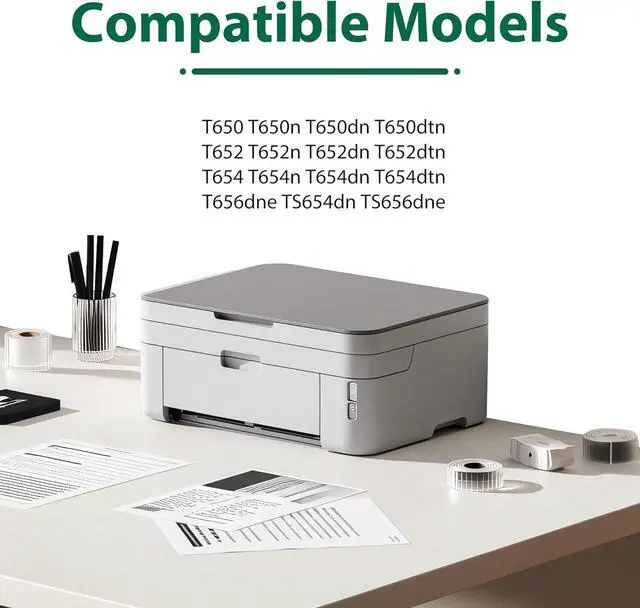 Alt view image 3 of 6 - T650H11A Toner Cartridge Black Replacement for Lexmark T650H11A Toner Compatible with T650 T652 T654 T650n T652n T654n T650dn T652dn T654dn T650dtn T656dne T652dtn T654dtn Printer Toner, 2-Pack Black