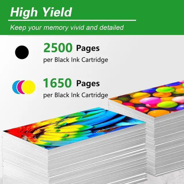 Alt view image 3 of 6 - 936XL 936e Ink Cartridges (4-Pack, Black/Cyan/Magenta/Yellow) Compatible Ink Replacement for HP 936XL 936e 936 Ink Work with OfficeJet Pro 9110 9120 9122 9125 9128 9130 9135 9730