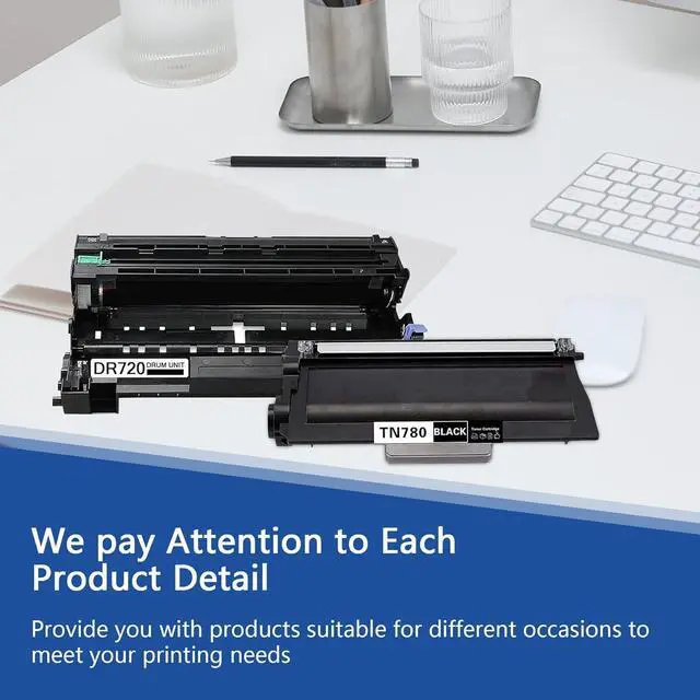 Alt view image 6 of 7 - TN780 High Yield Toner Cartridge and DR720 Drum Unit Replacement for Brother DR-720 TN-780 to use with HL-6180DW HL-6180DWT MFC-8950DW MFC-8950DWT Printer (2 Toners, 1 Drum Unit, 3-Pack)