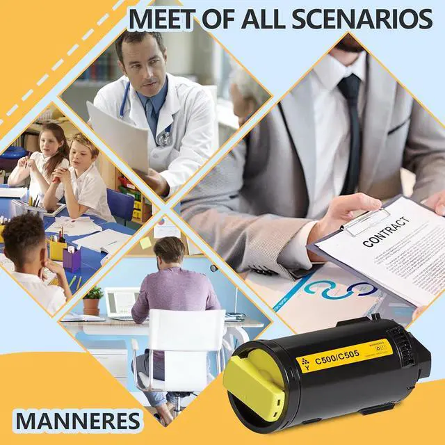 Alt view image 6 of 6 - VersaLink C500 / C505 High Capacity Toner Cartridge (1-Pack, Yellow): 106R03865 Toner Cartridge Replacement for Xerox VersaLink C500 C500N C500DN C505 C505N C505DN Printer