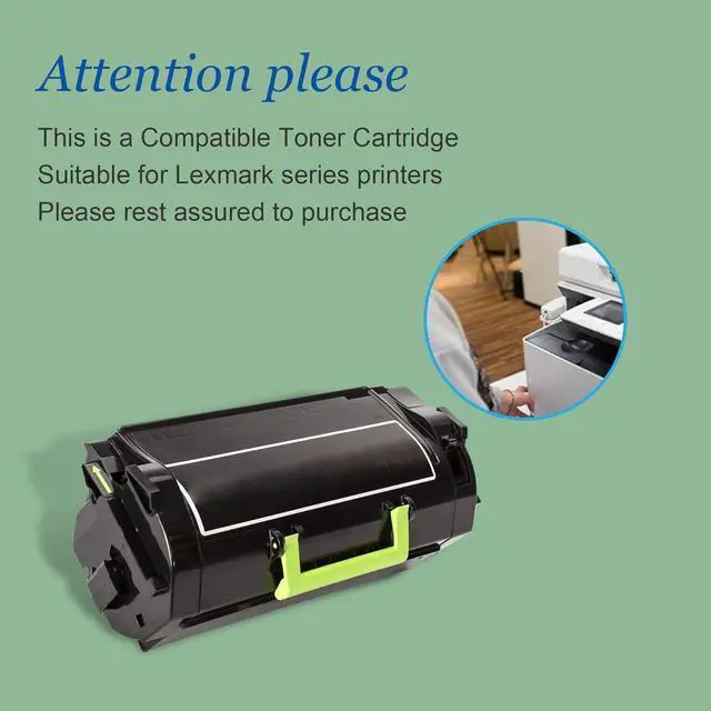 Alt view image 3 of 6 - 521H Toner 52D1H00 Toner Cartridge (1Pack, Black) - MNRS Compatible 521H High Yield Toner Cartridge Replacement for Lexmark MS710dn MS710n MS711dn MS810de MS810dn MS810n MS811dn MS812de Printer
