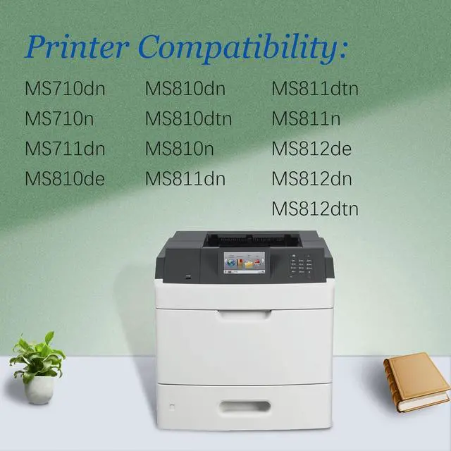 Alt view image 2 of 6 - 521H Toner 52D1H00 Toner Cartridge (1Pack, Black) - MNRS Compatible 521H High Yield Toner Cartridge Replacement for Lexmark MS710dn MS710n MS711dn MS810de MS810dn MS810n MS811dn MS812de Printer