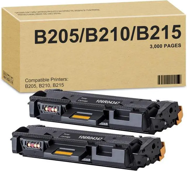 Main image of B205 B210 B215 Black High Capacity Toner Cartridge (2 Pack/3,000 Pages) Replacement for Xerox 106R04347 Toner Cartridge Work for B205 B210 B215 Printer