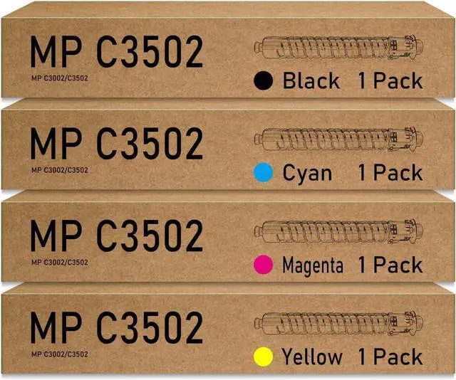 Main image of Remanufactured MP C3502C/DSC1230 841735 841738 841737 841736 Toner Cartridge Replacement for Ricoh Aficio MP C3002 MP C3502 Lanier MP C3002 C3502 Savin MP C3002 C3502 Printer(4 Pack)