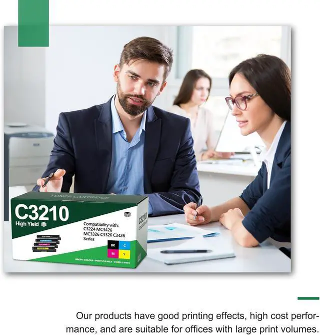 Alt view image 6 of 7 - C3210 Toner Cartridges Compatible for Lexmark C3210C0 C3210K0 C3210M0 C3210Y0 Toner Cartridges for C3224 C3326 C3426 MC3224 MC3326 MC3426 Printer(4Pack,BK/C/M/Y)