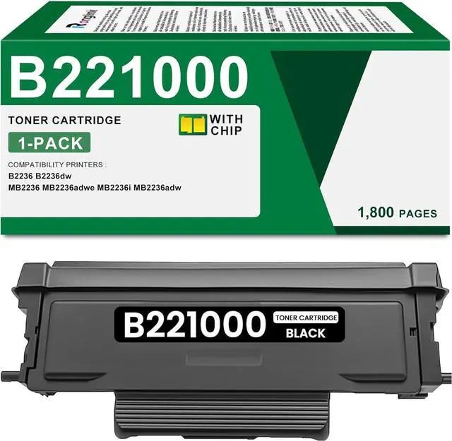 Main image of B221000 Black Toner Cartridge (with Chip) Replacement for Lexmark B/MB2236 Toner Cartridge High Yield Works with B2236 B2236dw MB2236 MB2236adwe MB2236i MB2236adw Printer (1-Pack, 1,500 Pages)