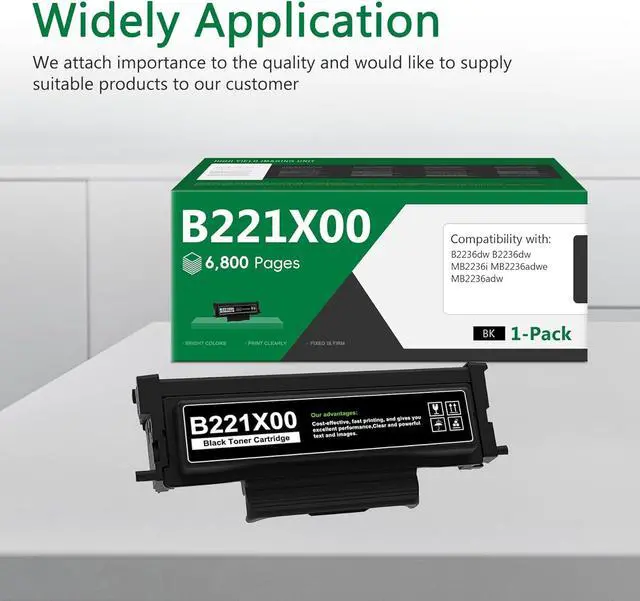 Alt view image 7 of 7 - B221X00 Black High Yield Toner Cartridge Replacement for Lexmark B221X00 Toner Cartridge B2236, MB2236, B/MB2236 Printer 6,800 Pages