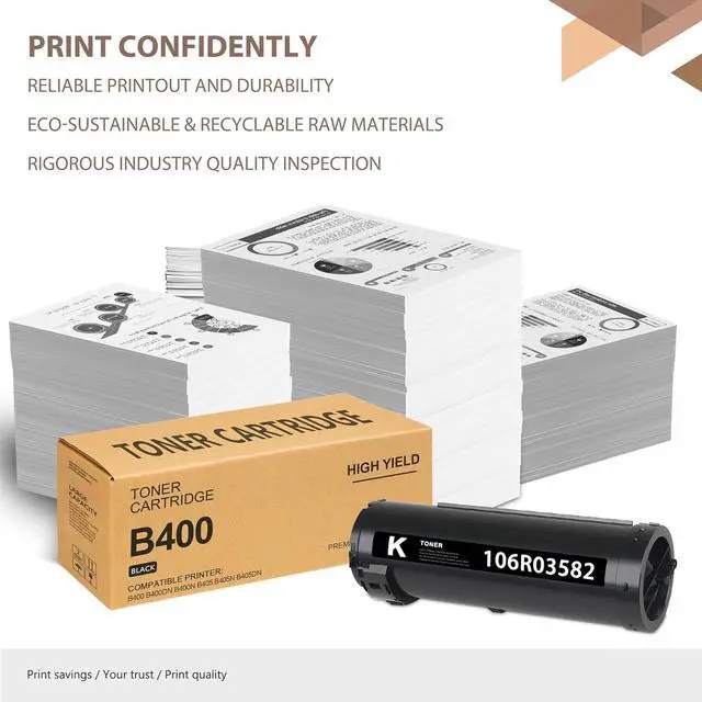 Alt view image 5 of 6 - B400 / B405 Black Toner Cartridge Compatible Versalink B400 / B405 Toner 106R03582 Replacement for Xerox VersaLink B400 B400DN B400N B405 B405N B405DN Printer Ink-1Black
