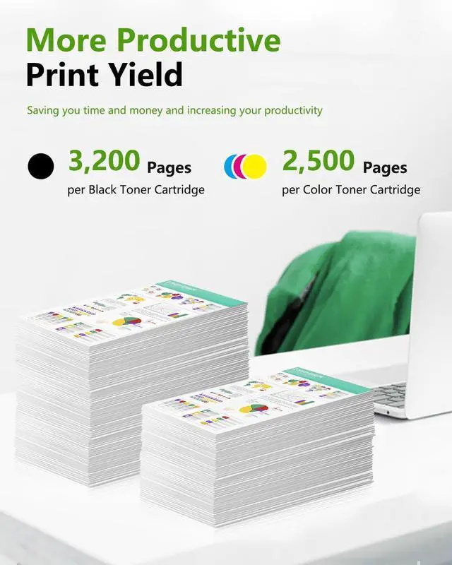 Alt view image 3 of 6 - 202X Toner Cartridge High Yield Replacement for HP 202X 202A Works with Pro MFP M281fdw M281fdn M281cdw M281 Pro M254dw M254nw M254dn M254 Printer 4-Pack(B/C/Y/M)