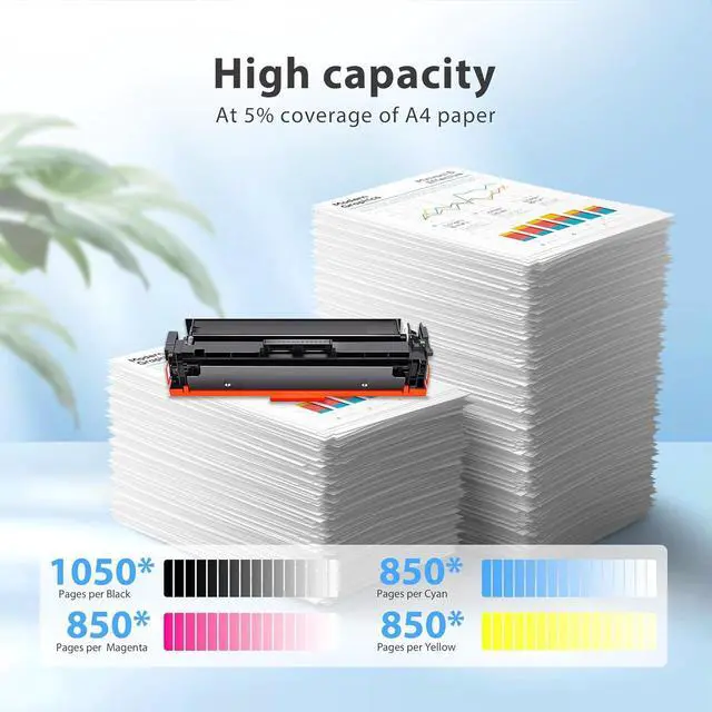 Alt view image 4 of 7 - 215A Toner Cartridges (with Chip) Compatible Replacement for HP 215A W2310A W2311A W2312A W2313A for Color Laserjet Pro MFP M182nw M183fw M155a M155nw Printer (5-Pack, Black Cyan Yellow Magenta)