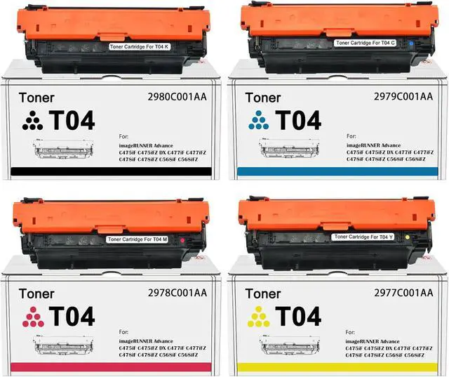 Main image of T04 Toner Cartridges Replacement for Canon 2977C001AA 2978C001AA 2979C001AA 2980C001AA Toner for imageRUNNER Advance C475iF III C475iFZ III DX C477iF C477iFZ C478iF C478iFZ C568iF C568iFZ Printer