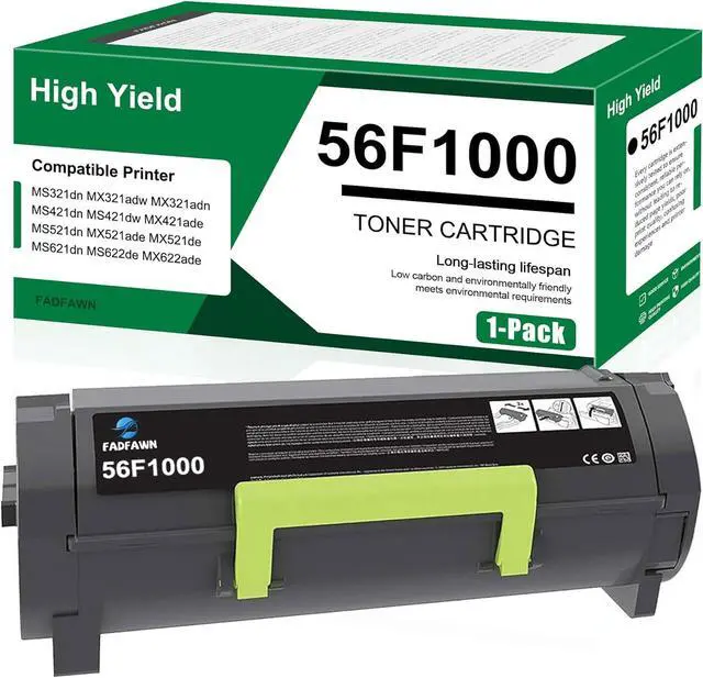 Main image of 56F1000 High Yield Toner Cartridge Replacement for Lexmark 56F1000 Black Toner Cartridge Work for MS321 MS421 MS521 MS621 MS622 MX321 MX421 MX521 MX522 MX622 Laser Printer