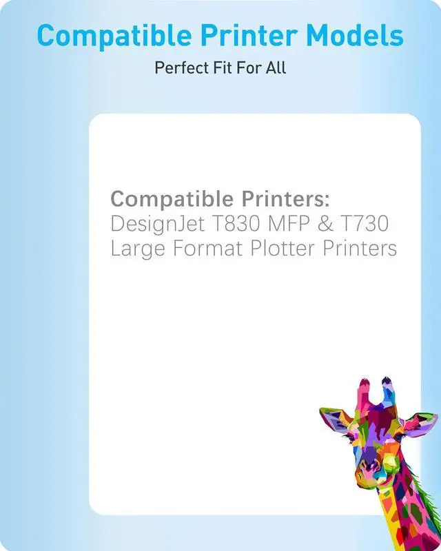 Alt view image 4 of 7 - MasaiMara High Capacity Version 728 XL 728XL High Compatible Ink Cartridges for HP DesignJet T830 MFP & T730 Large Format Plotter Printers (Matte Black Cyan Yellow Magenta, 4-Pack)