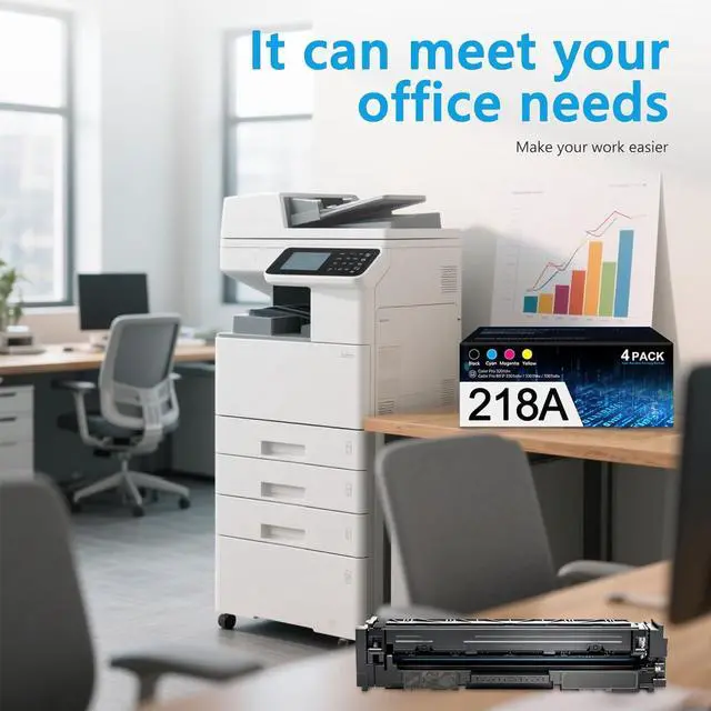 Alt view image 7 of 7 - 218A Toner Cartridges 4 Pack 3201dw 3201dw with Chip Replacement for HP 218A 218X Works with Color Pro MFP 3301fdw 3301sdw Printer High Yield W2180A Ink Set (Black Cyan Yellow Magenta)